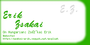 erik zsakai business card